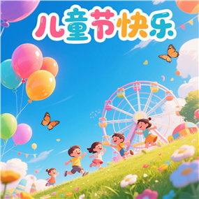 儿童节快乐主题插画设计图片